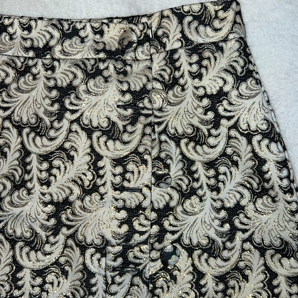 black and white demask skirt with gold - Picture 2 of 2